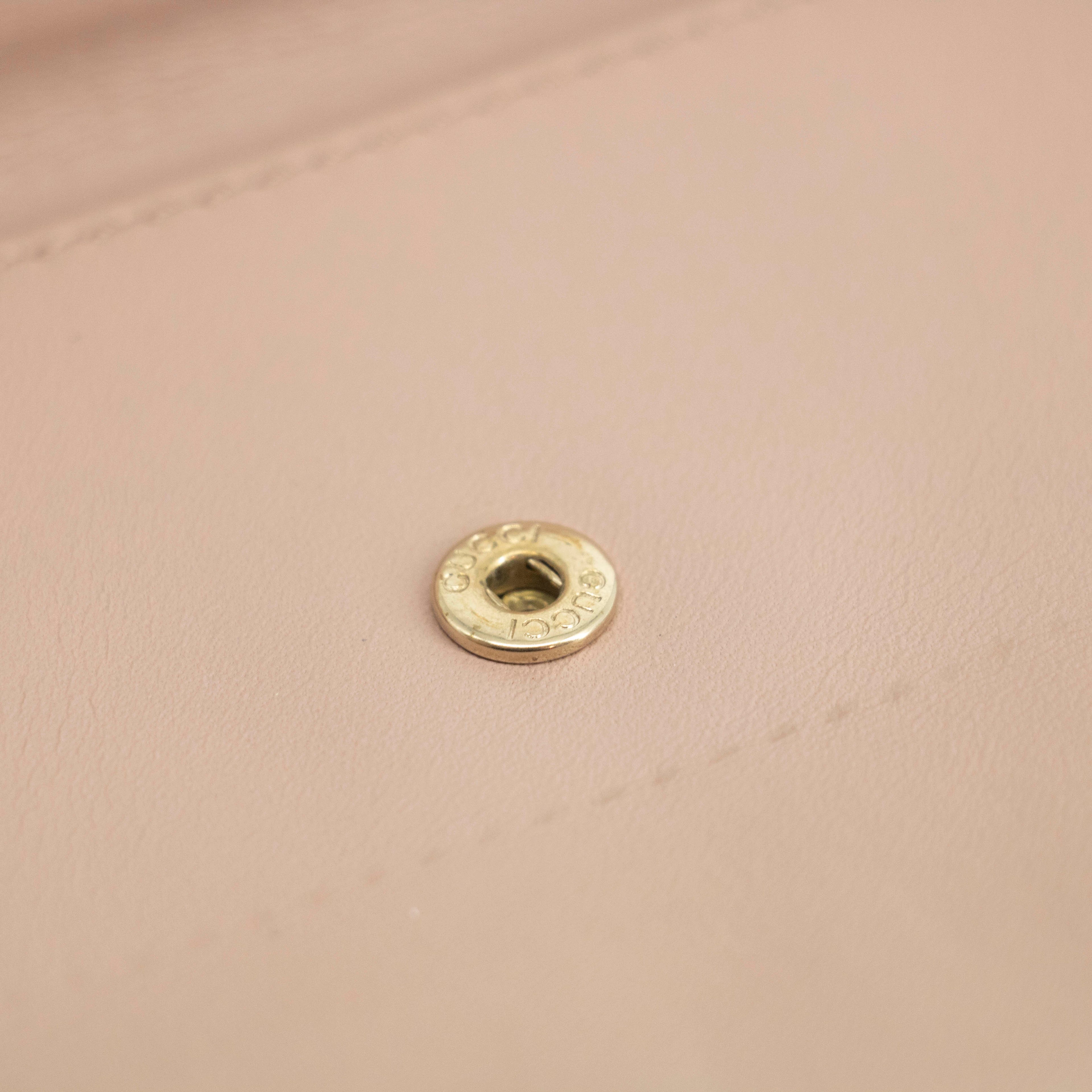 Gucci Beige & Pink GG Canvas French Flap Long Wallet #3920