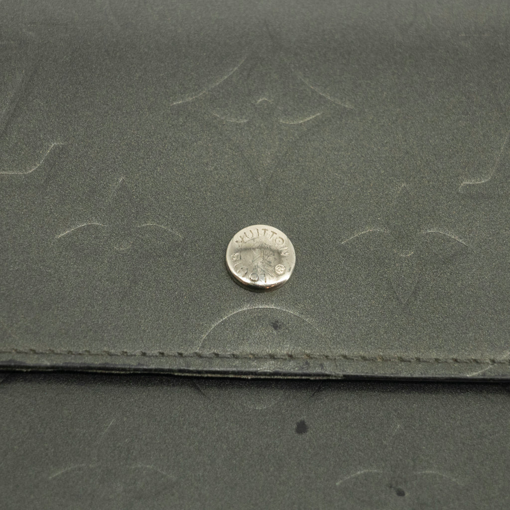 Louis Vuitton Grey Vernis International Long Wallet #3931