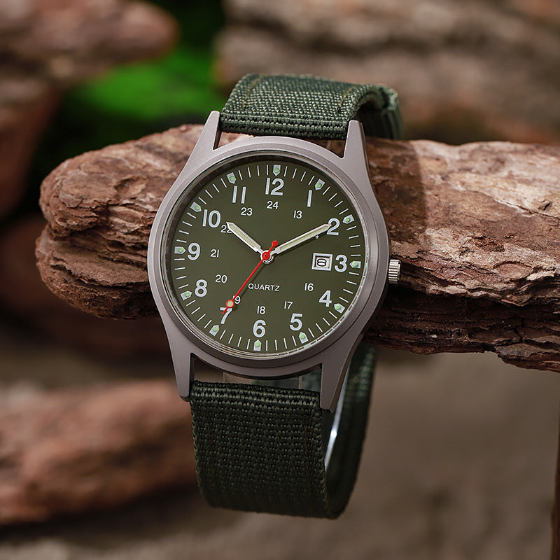 Canvas men's casual fashion gift watch, quartz watch