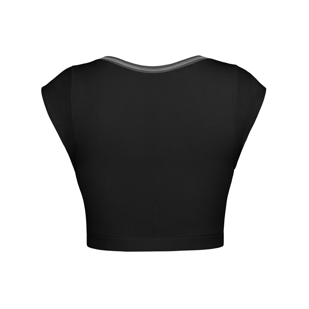 Slim Fit Ultra Short Sexy Spicy Girls Top Knitted Thread T-shirt