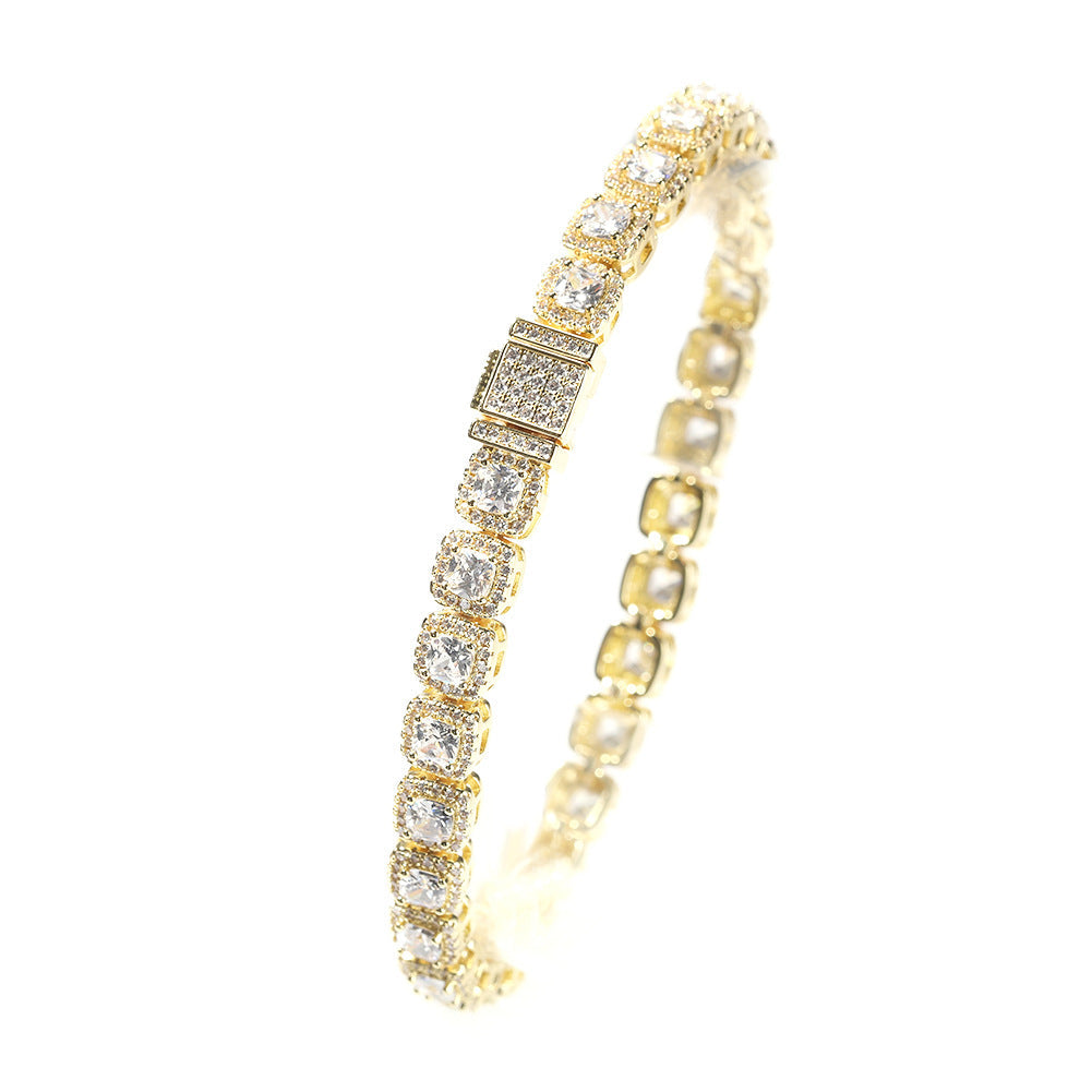 Iced Out Tennis Chain Cubic Zirconia CZ Hip Hop Necklace