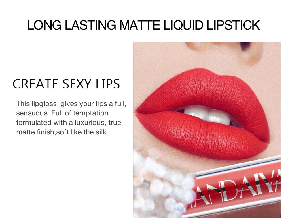 Liquid Lipstick Set Ultra Matte Velvet Waterproof Long Lasting Lip Glosses Nude Makeup Cosmetic Kit