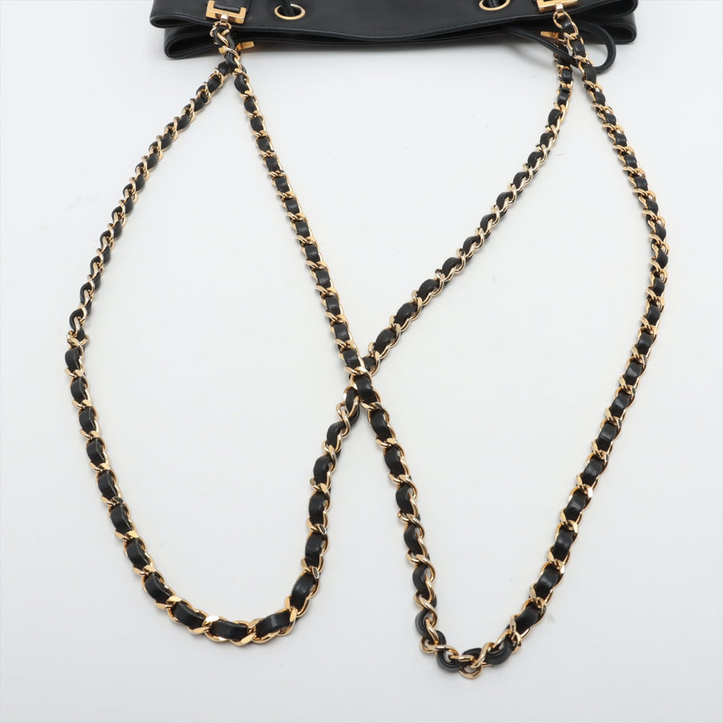 Chanel Lambskin Black Quilted Shoulder Bag 0 Series #3752