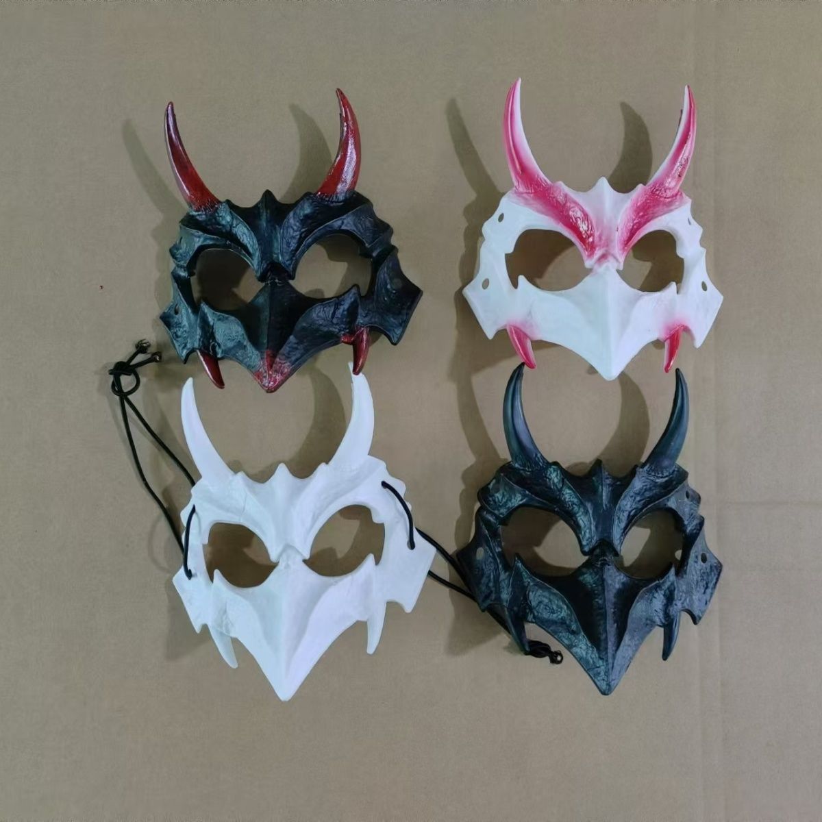 Halloween tiger half-face mask