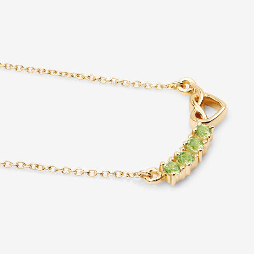 0.28 Carat Genuine Peridot .925 Sterling Silver Necklace